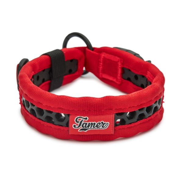 SOFTY Halsband | Länge: 35-41cm | Breite: 2,8cm | Farbe: rot/schwarz